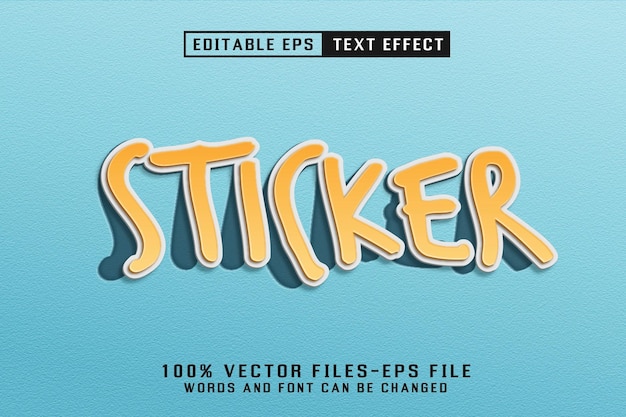 Sticker Editable Text effect