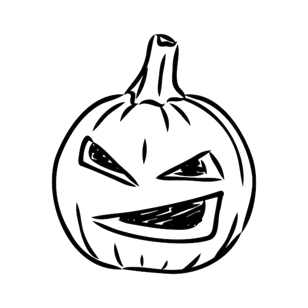 Sticker halloween pumpkin vector illustration pumpkin for halloween vector sketch