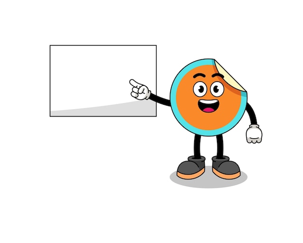 Sticker illustration doing a presentation