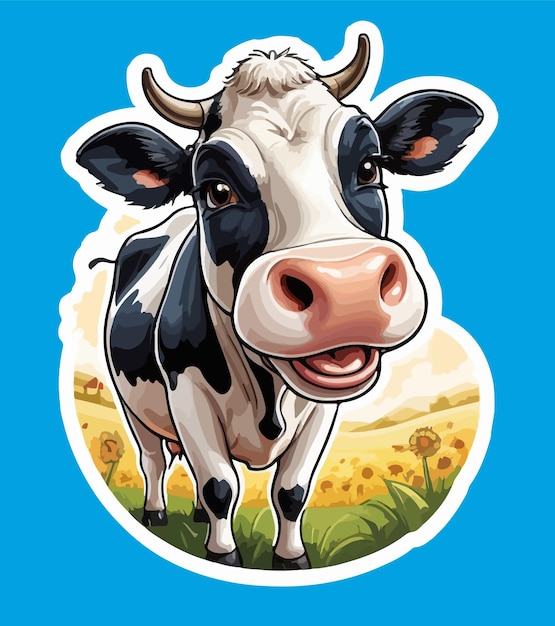 sticker image of milking cow