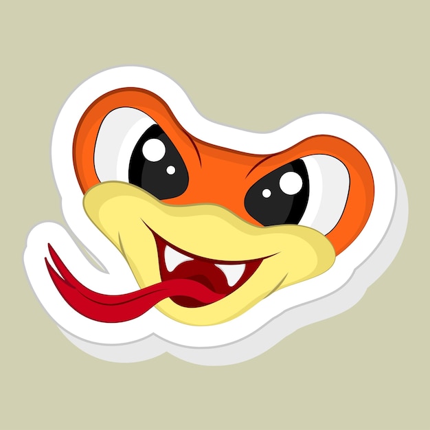 Sticker or label of Happy Snake