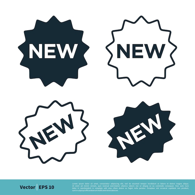 Sticker Label New Icon Vector Logo Template Illustration Design Vector EPS 10