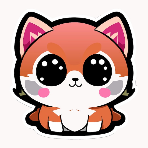 sticker vector illustration kawaii