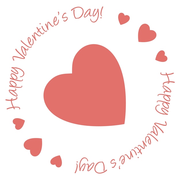 A Sticker With Text Happy Valentine's Day Isolated On Transparent Background