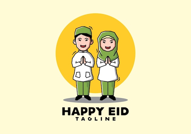 Stiff art style of happy ied character