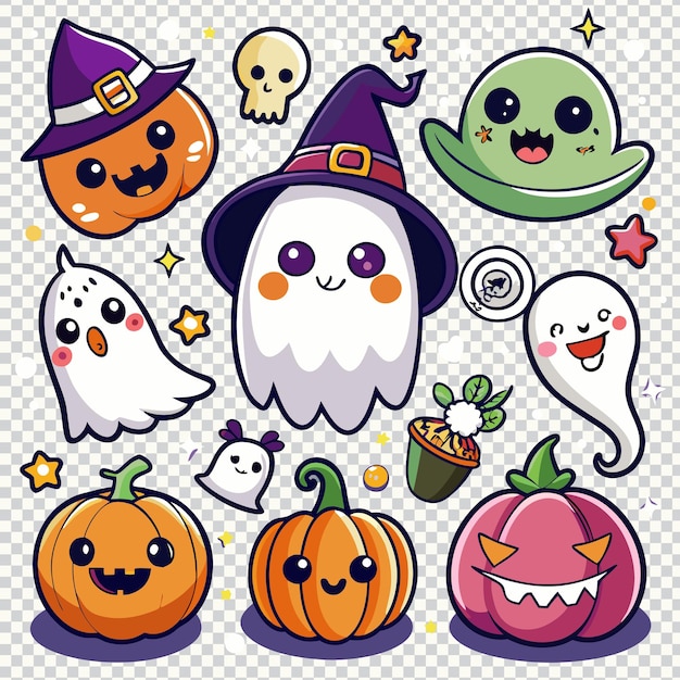 Stiker icon of calan gaeaf happy halloween vector image illustration