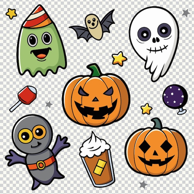 Stiker icon of calan gaeaf happy halloween vector image illustration