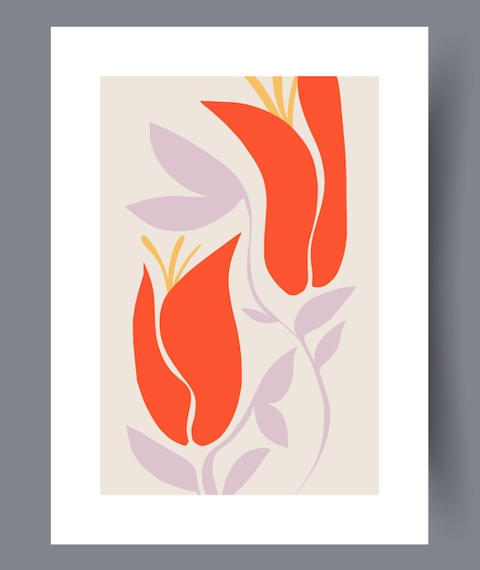 Still life flowers bohemian plant wall art print