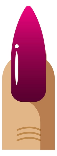 Stilletto nail shape Cartoon female finger icon