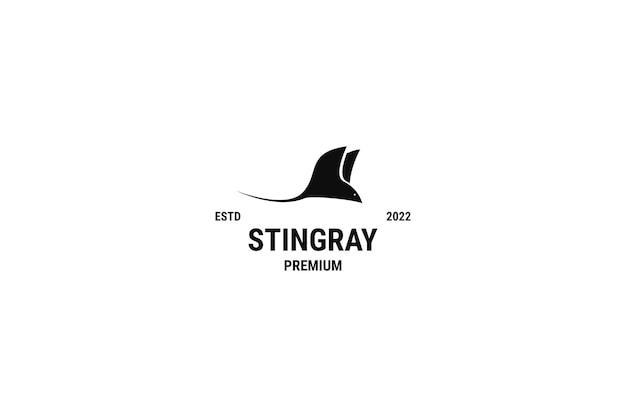 Stingray fish design sea animal logo vector illustration idea