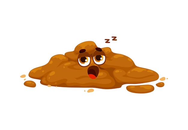 Vector stinky poo bored cartoon emoji or character