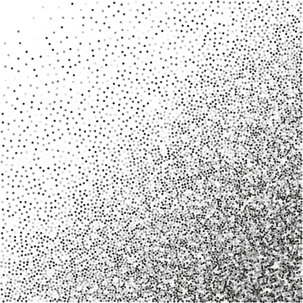 Stipple ink texture Vector dotted grunge textured background Dark corner monochrome soft gradient