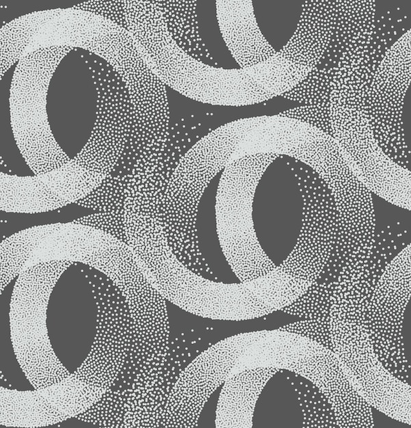 Stipple seamless pattern in retro style on grey background. Vector stipple texture can be used for fabric design. EPS 10.