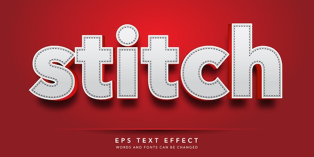 stitch editable text effect