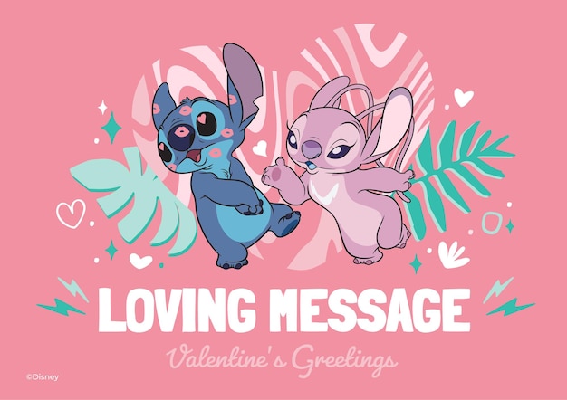 Stitch Valentines Card