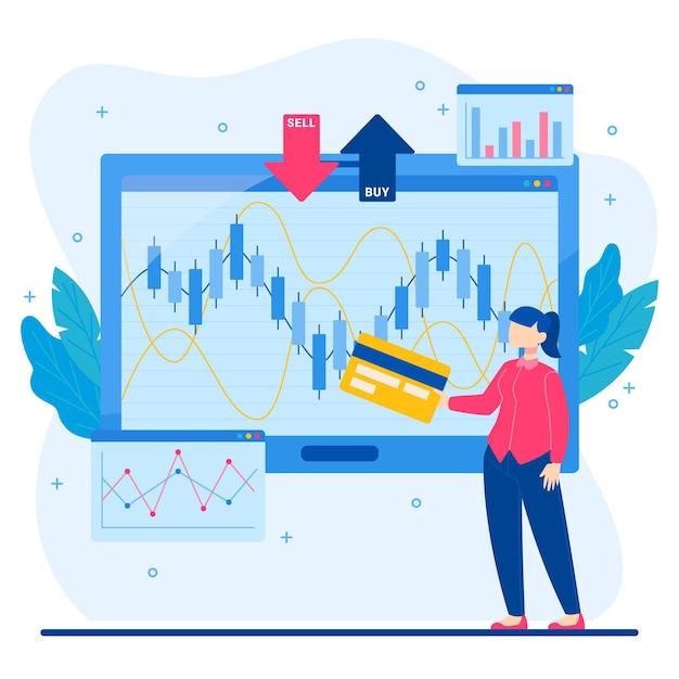 Vector stock exchange data concept