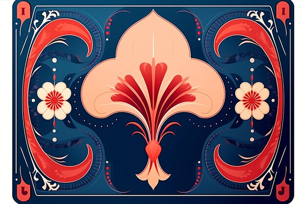 Vector stock image of islamic play card design