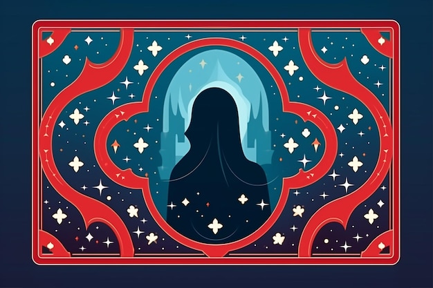 Vector stock image of islamic play card design