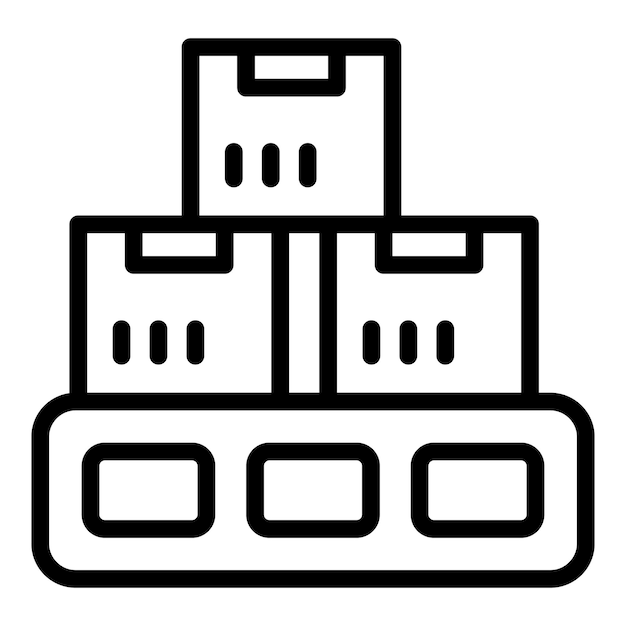 Stock inventory icon outline vector Digital control Management system