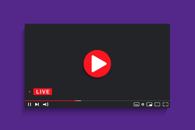 Stock  live stream video player