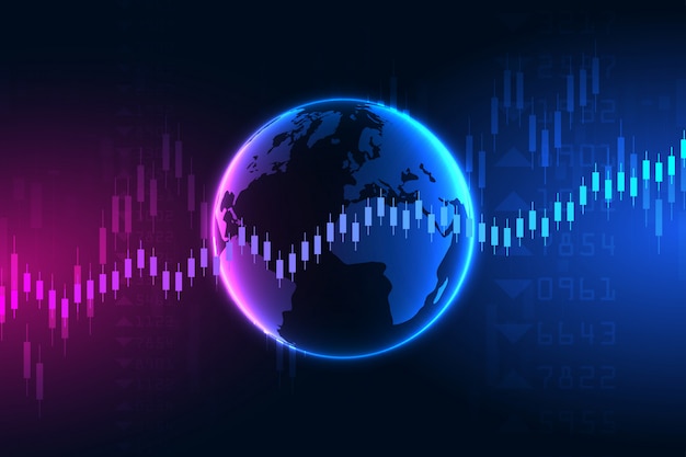 Stock market data.Abstract background with graph chart finance. Stock market and exchange. 