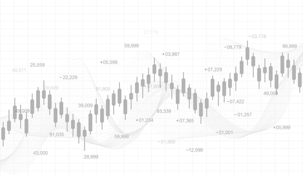 Stock market or forex trading graph in futuristic concept for financial investment or economic trends business idea. Financial trade concept. Stock market and exchange Candle stick graph chart vector.