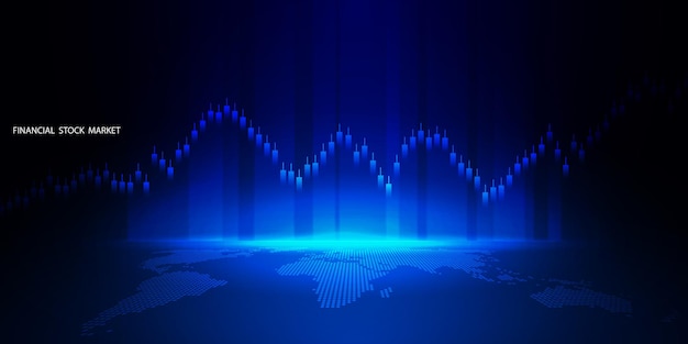 Stock market or forex trading graph in graphic concept suitable for financial investment or economic business idea design. Vector illustration