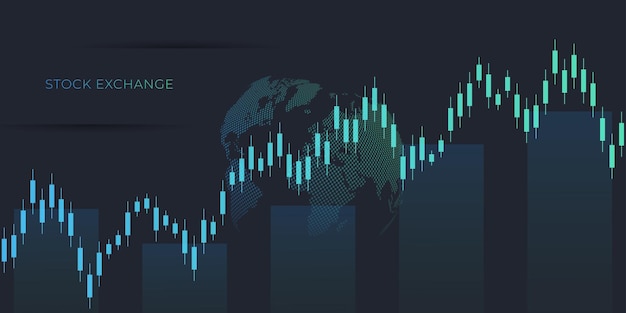 Stock market or forex trading graph in graphic concept suitable for financial investment