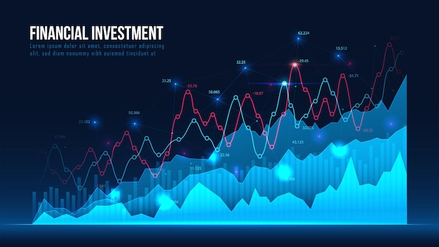 stock market or forex trading graph in graphic concept 