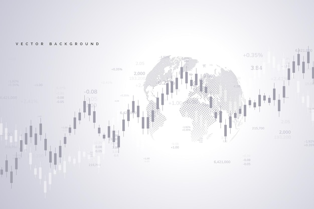 Stock market graph or forex trading chart for business and financial concepts reports and investment