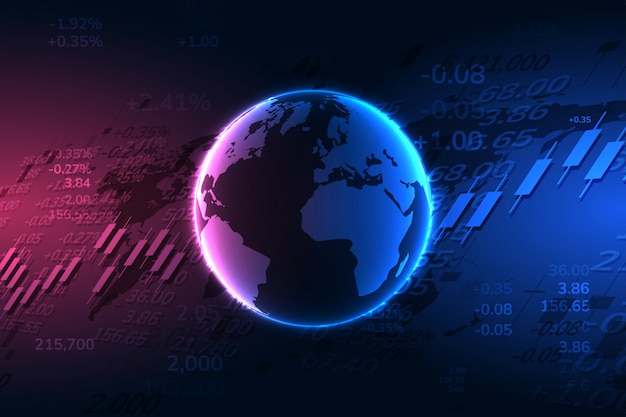 Stock market graph or forex trading chart for business and financial concepts