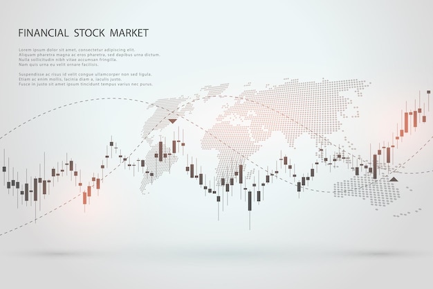 Stock market graph or forex trading chart for business and financial concepts