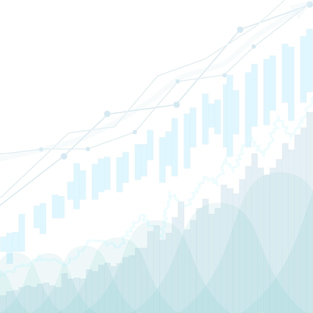 Stock market investment trading candlestick chart trend graphic vector design