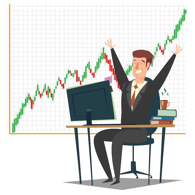 Stock market, investment and trading concept illustration