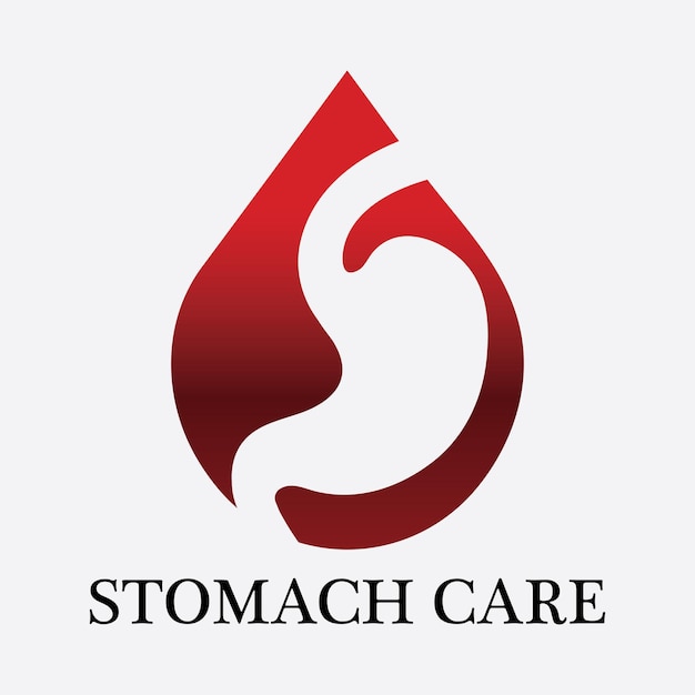 Stomach care and health logo illustration