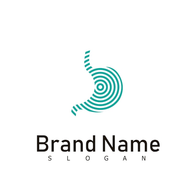 Stomach health medical logo design symbol