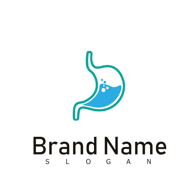 Stomach health medical logo design symbol