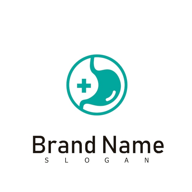 Stomach health medical logo design symbol