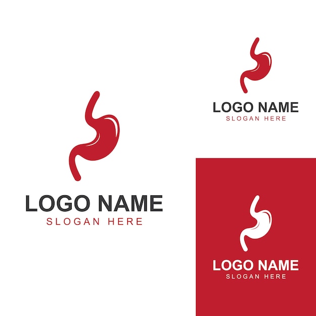 Stomach health and stomach care logo design icon vector template