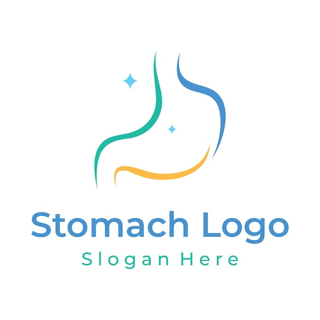 Stomach health and stomach care template logo design Logo sign for doctor business and branding