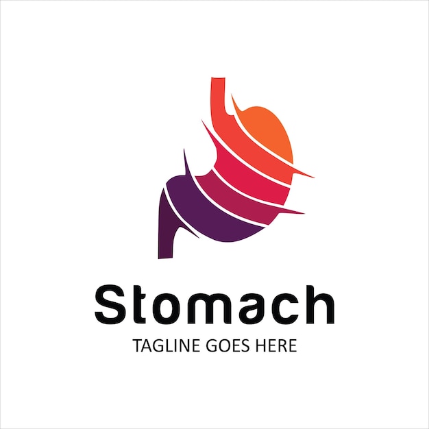 Stomach logo design concept Stomach with Colorful logo design Template Vector