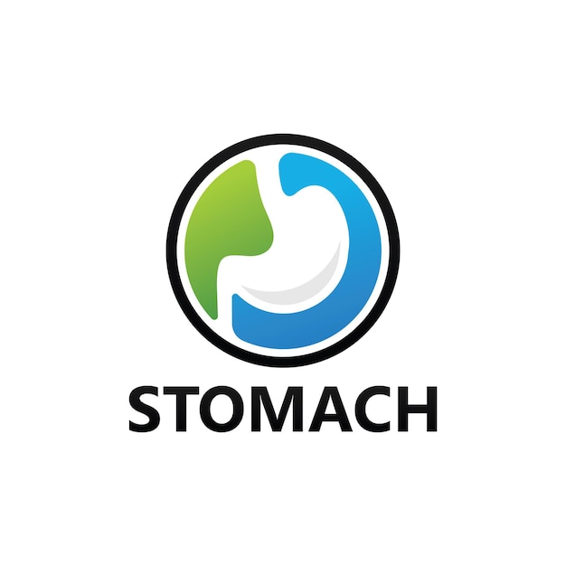 Stomach logo template design vector