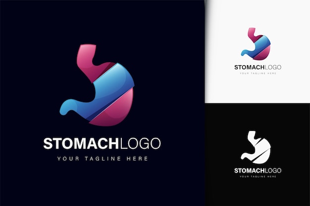 Stomach organ logo design with gradient