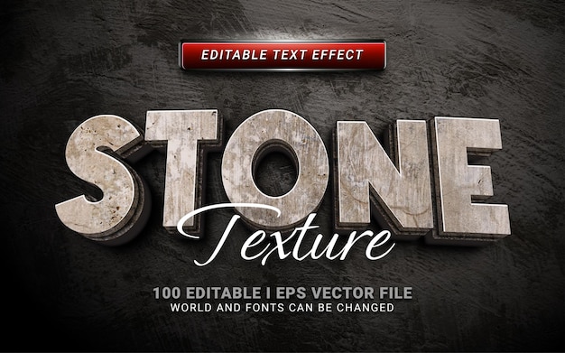 Stone 3d style text effect