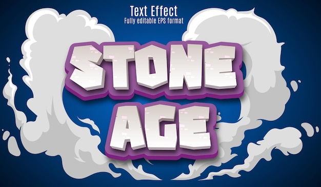 Stone age text effect fully editable