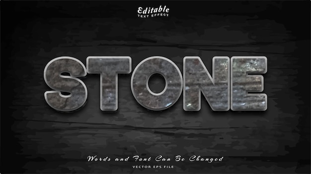 Stone editable text effect