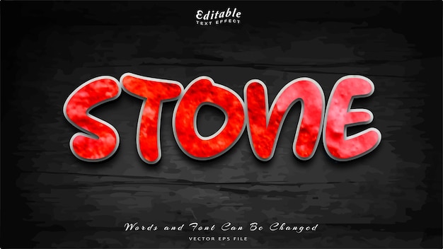 Stone editable text effect