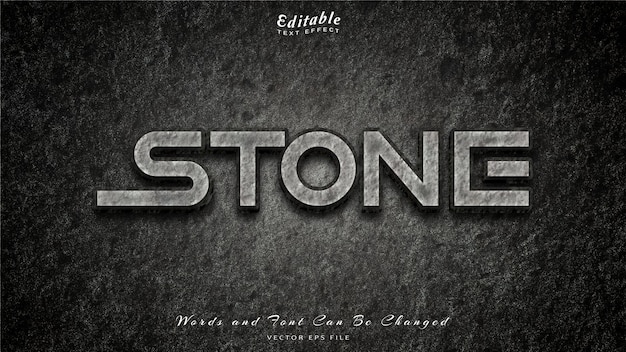 Vector stone editable text effect