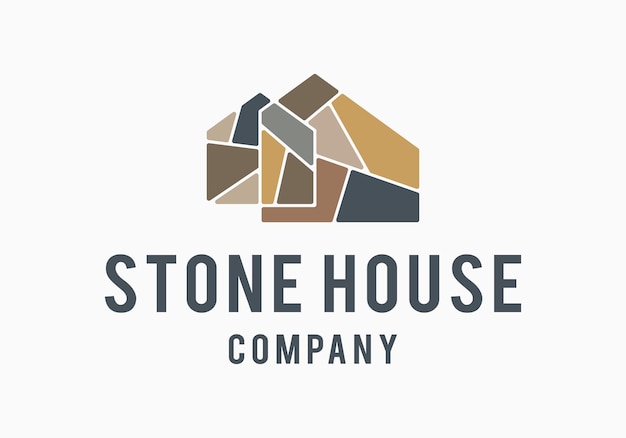 stone house logo icon vector design template