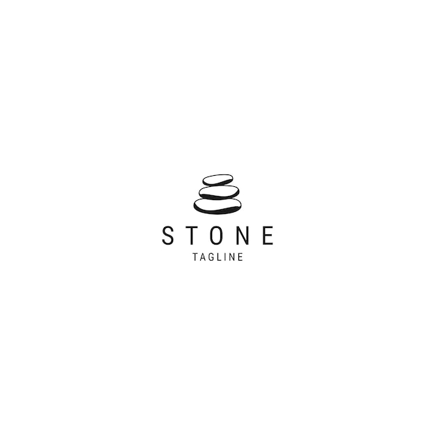 Stone logo icon design template